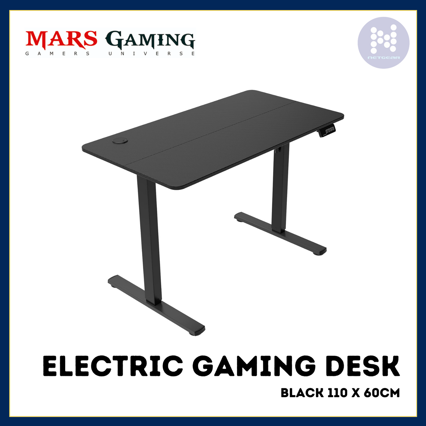 MARS GAMING DESK ELECTRIC BLACK 110 X 60