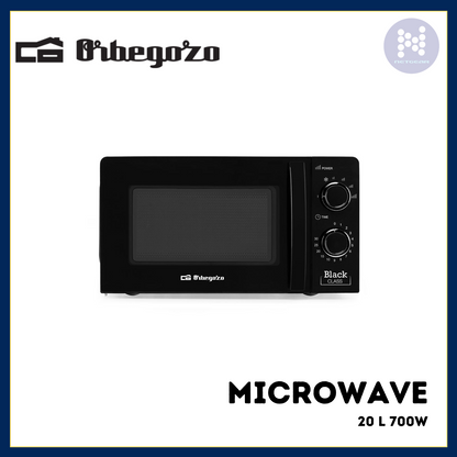ORBEGOZO 20 L 700W BLACK MICROWAVE