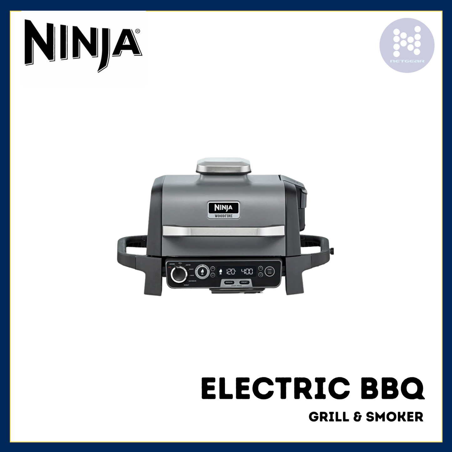 NINJA WOODFIRE ELECTRIC BBQ GRILL & SMOKE