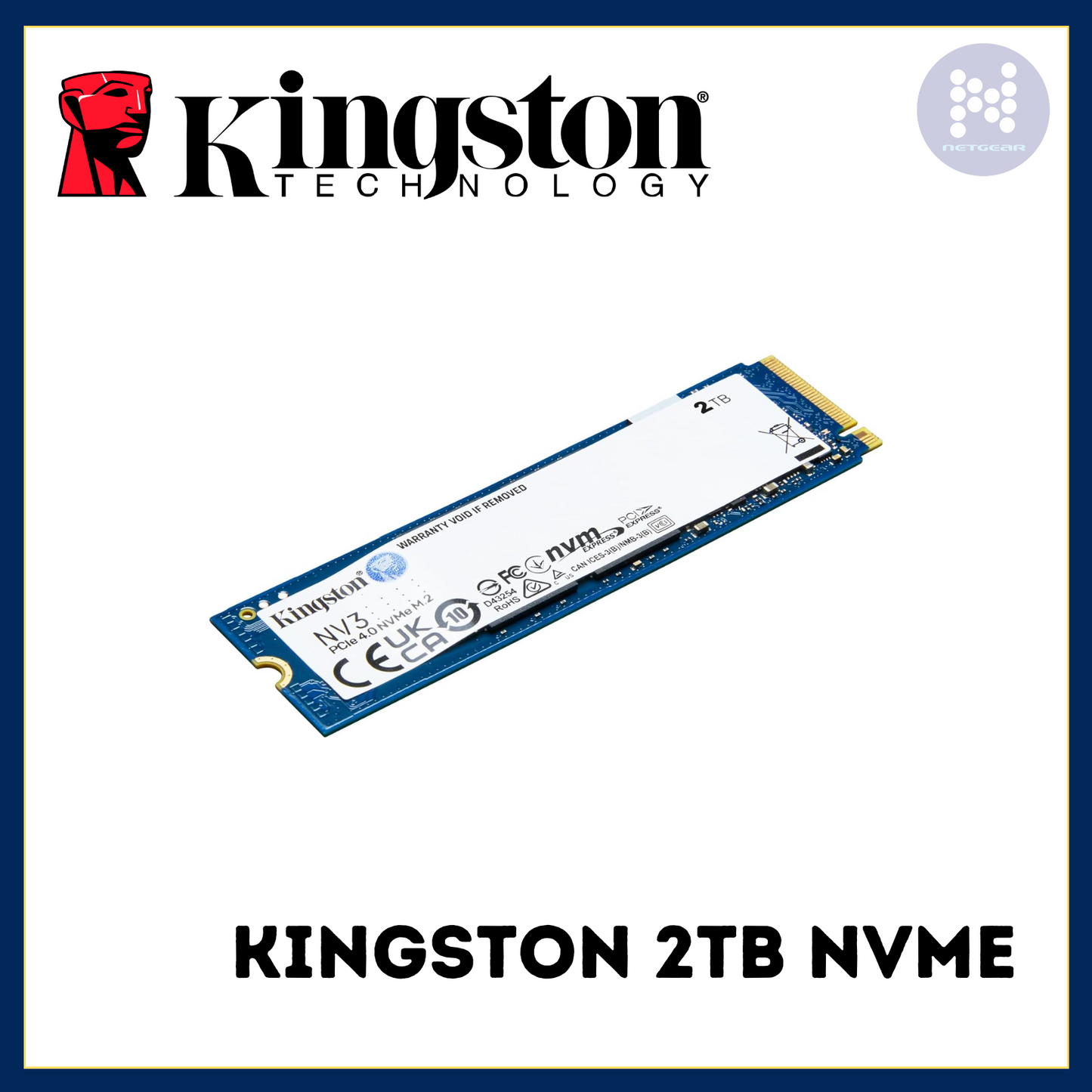 Kingston NV3 NVMe PCIe 4.0 Internal SSD 2TB M.2