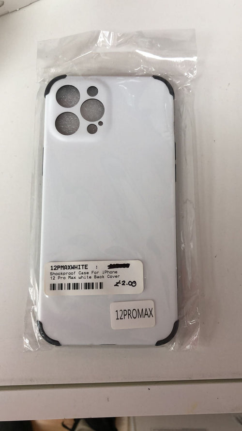 CASE FOR IPHONE 12 PRO MAX WHITE BACK COVER