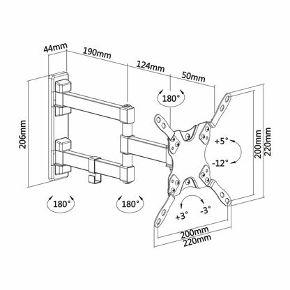 AISENS DUAL ARM TV BRACKET FOR 13" TO 42"