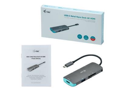 I-TEC USB-C METAL DOCK 4K HDMI 3XUSB-A USB-C PD