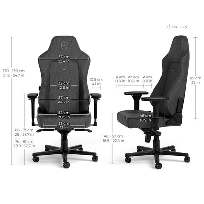 NOBLE HERO TX GAMING CHAIR ANTHRACITE FABRIC