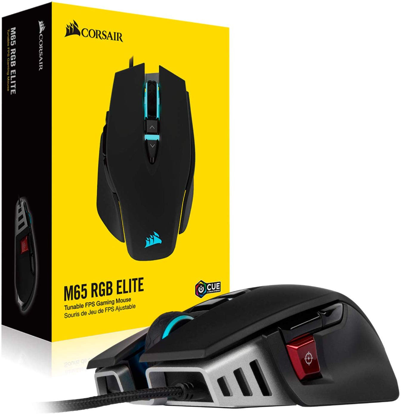CORSAIR M65 RGB ELITE TUNABLE MOUSE BLK