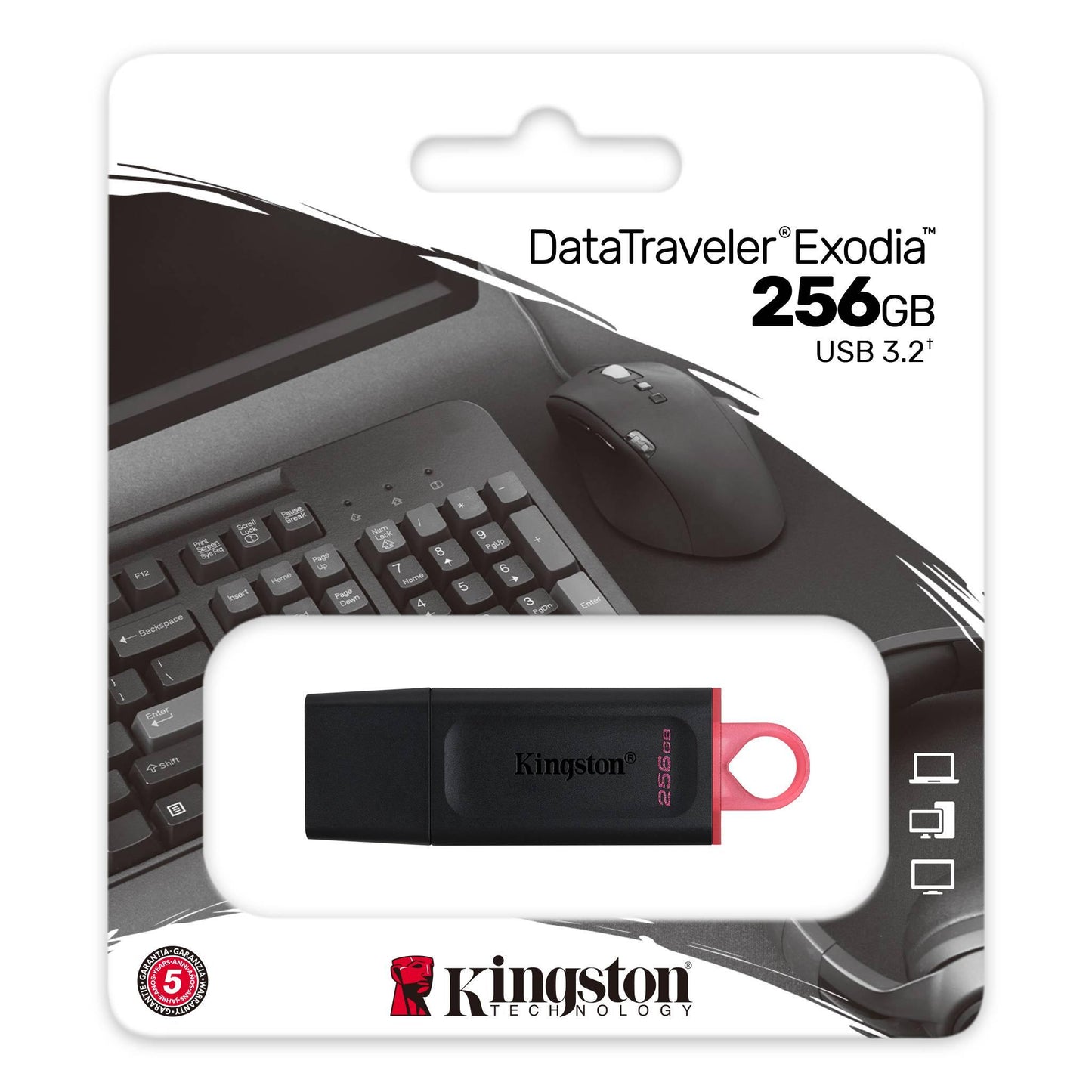 KINGSTON DATATRAVELER EXODIA USB 256GB FLASH DRIVE