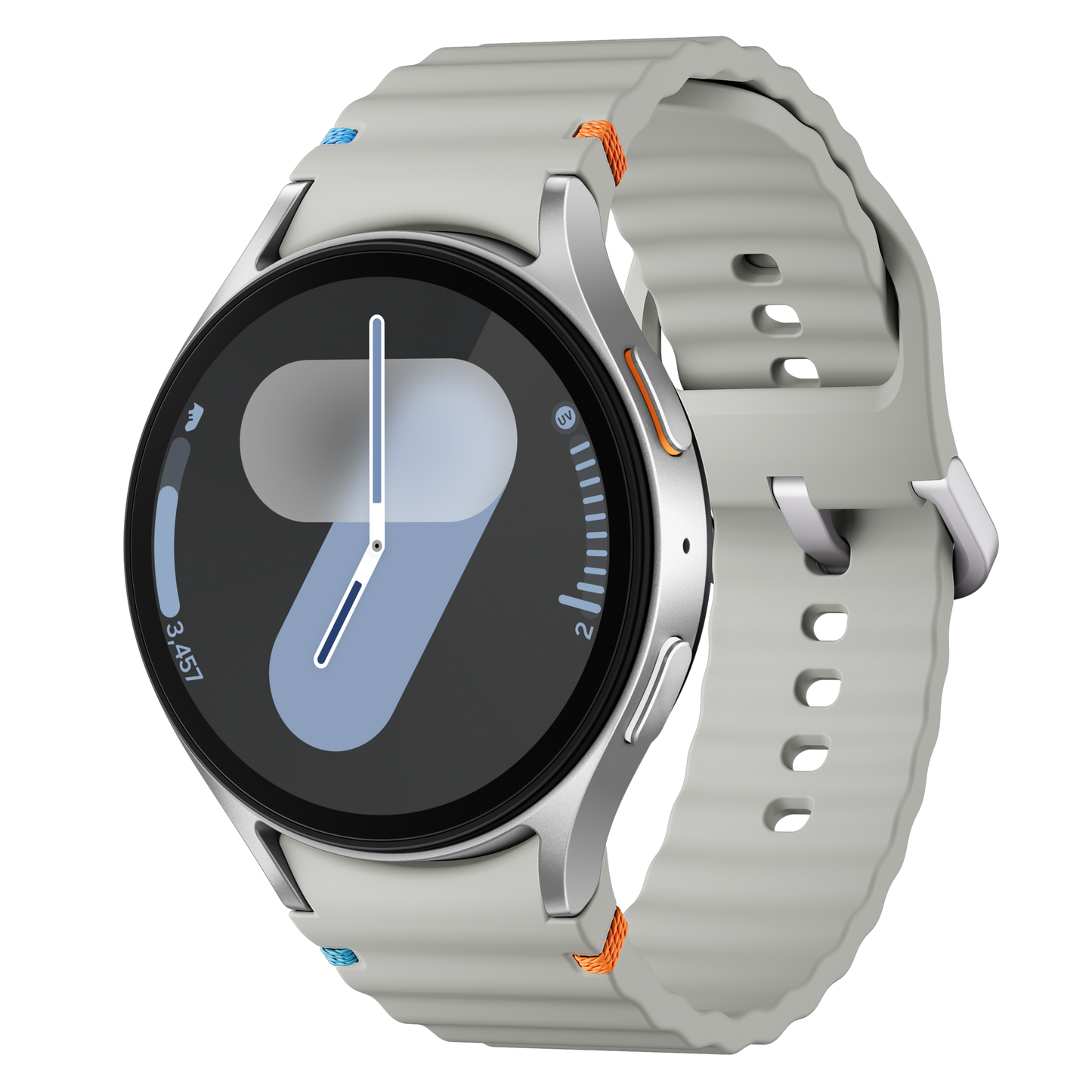 SAMSUNG GALAXY WATCH 7 SILVER WITH AI FITNESS TRACKER