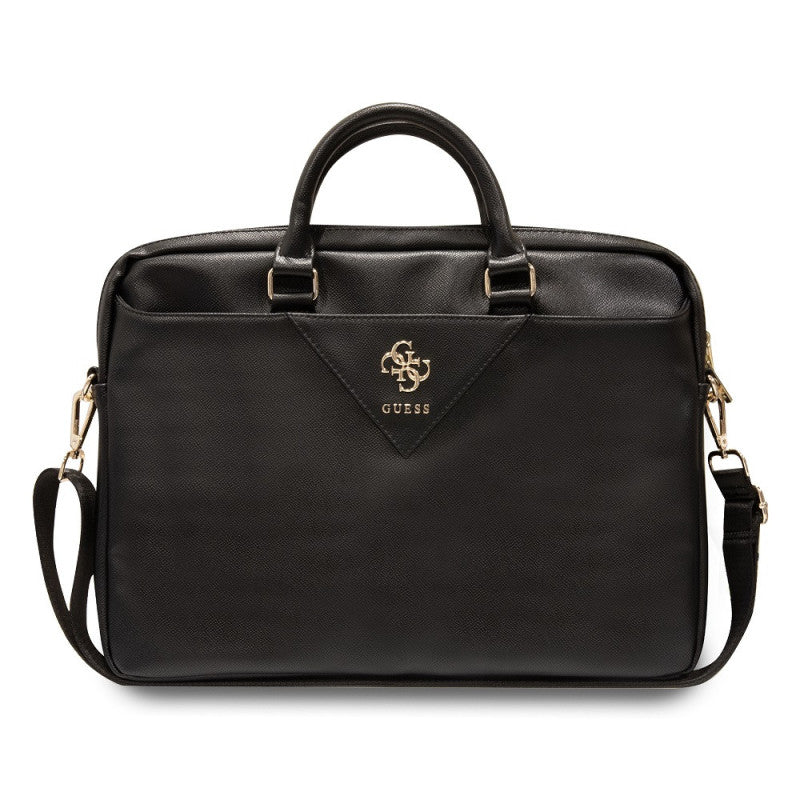 Guess PU Grained 4G Metal Logo Computer Bag 15/16 Black