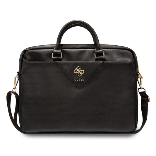 Guess PU Grained 4G Metal Logo Computer Bag 15/16 Black