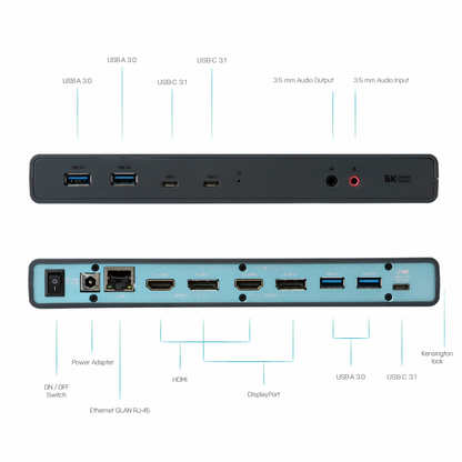 I-TECH DUAL DISPLAY DOCKING STATION. USB 3.0/USB-C/HDMI/DP/ETHERNET