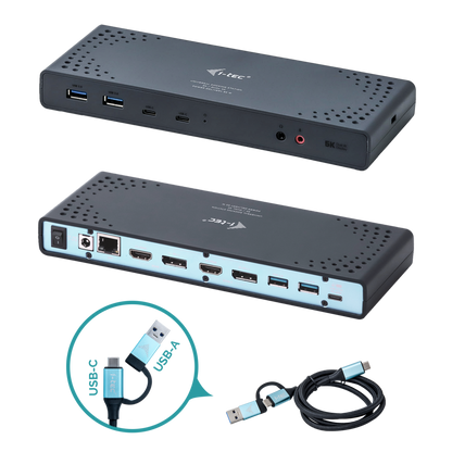 I-TECH DUAL DISPLAY DOCKING STATION. USB 3.0/USB-C/HDMI/DP/ETHERNET