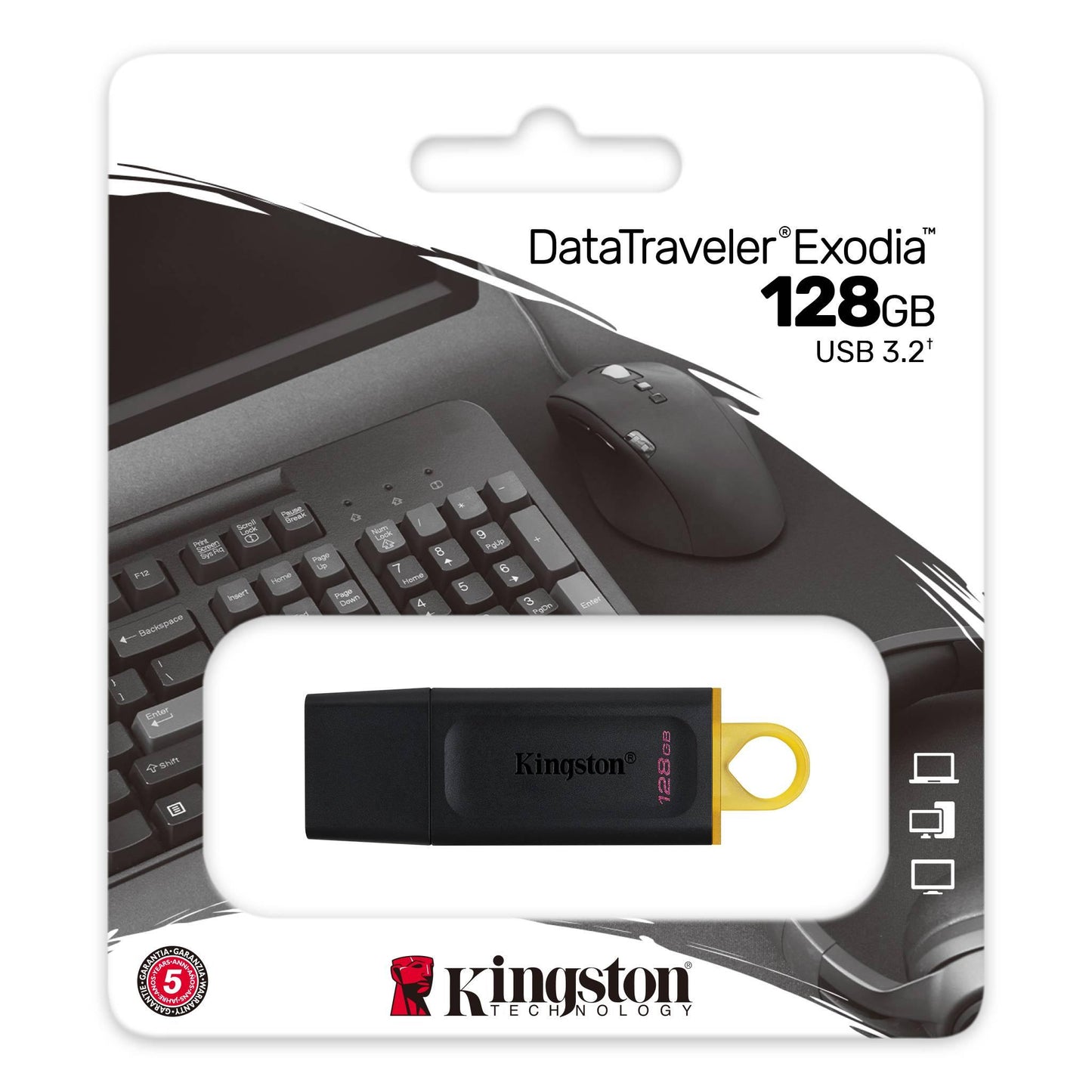 KINGSTON DATATRAVELER EXODIA USB 128GB FLASH DRIVE
