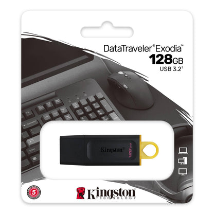 KINGSTON DATATRAVELER EXODIA USB 128GB FLASH DRIVE