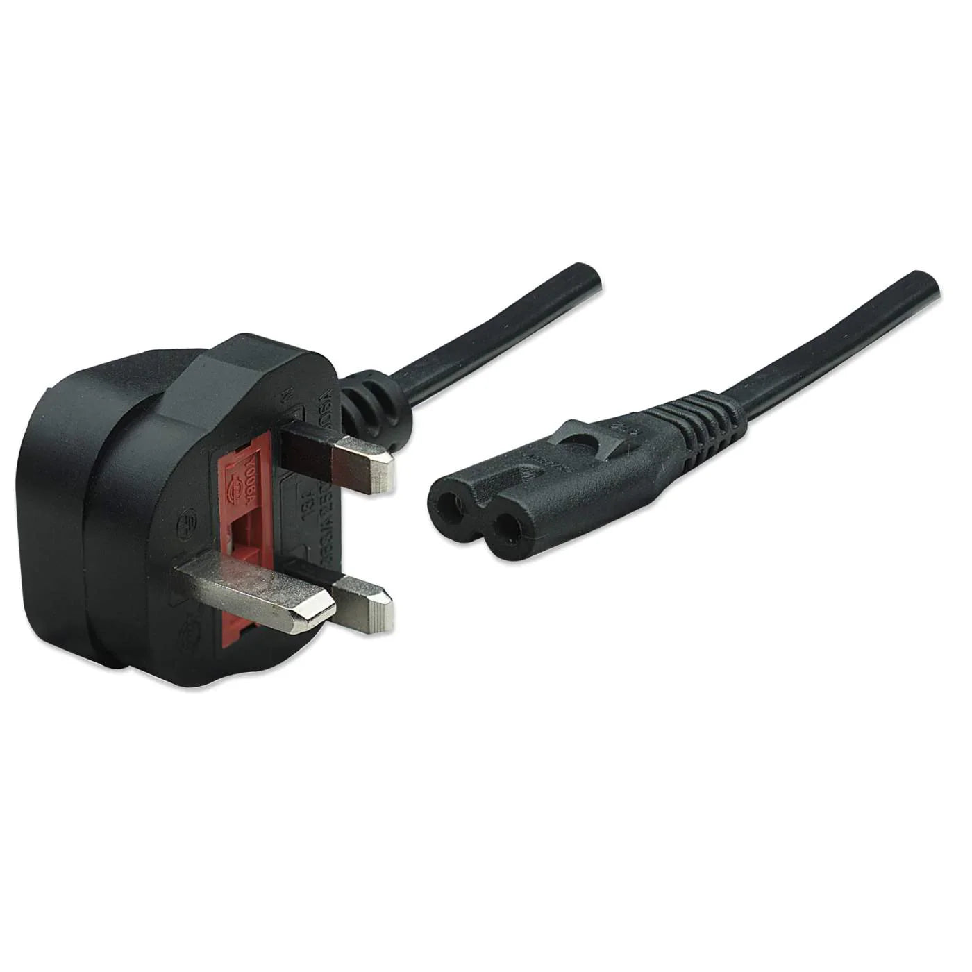 Power Cord UK 3-pin C7 to BS 1363 (UK plug), 1.8 m (6 ft.), Black