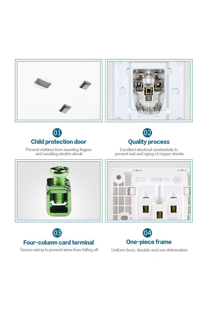 Tuya Smart dual wall socket UK + 1 usb