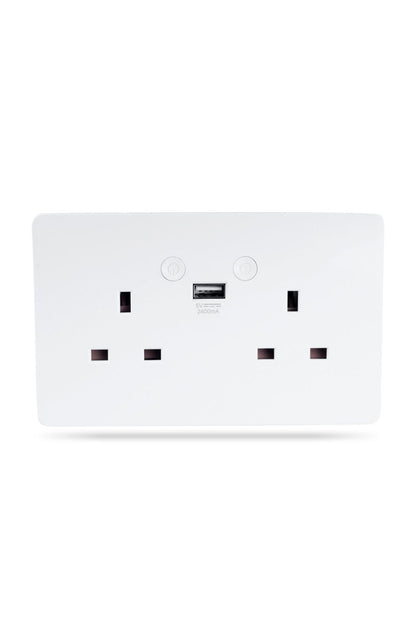 Tuya Smart dual wall socket UK + 1 usb