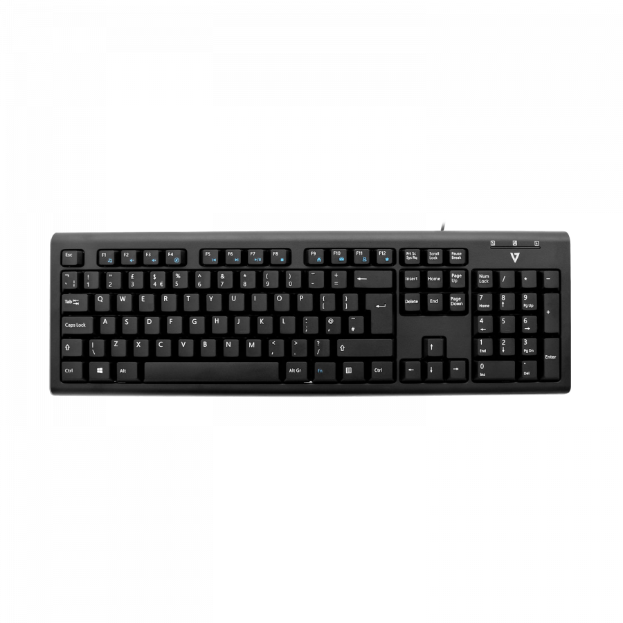 V7 USB/PS2 Wired Keyboard UK